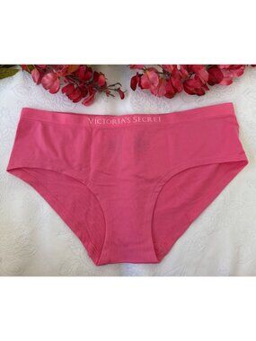 VICTORIA'S SECRET L HOT PINK HIPSTER HIPHUGGER SUMMER PANTIES NWT